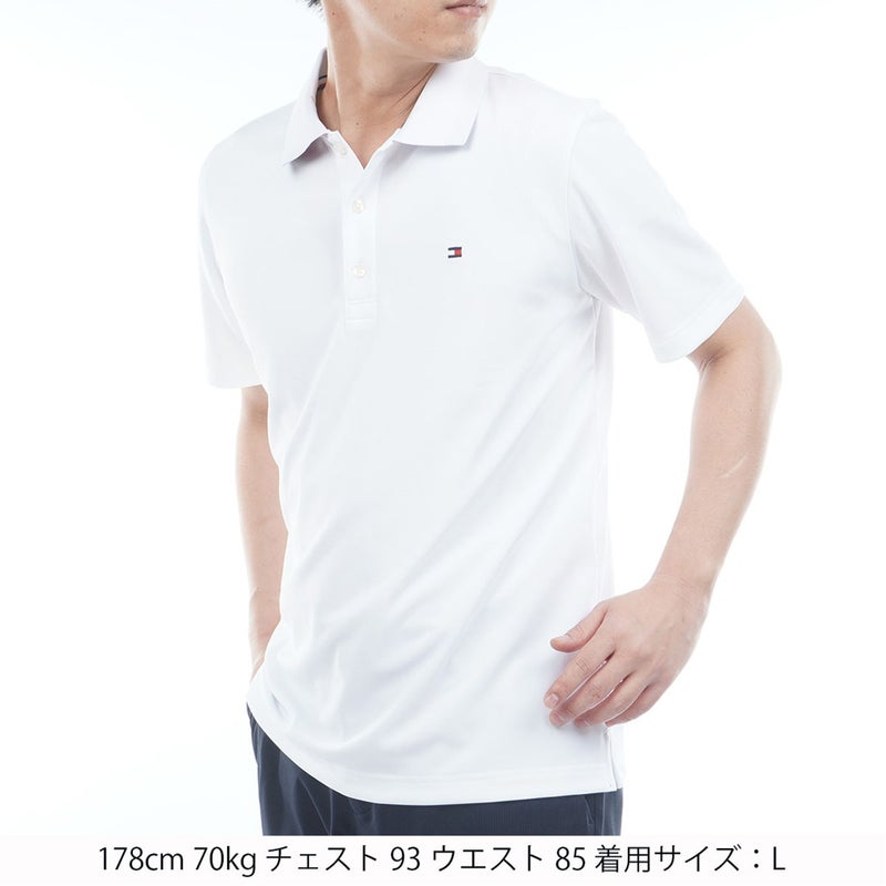 トミー ヒルフィガー ゴルフ TOMMY HILFIGER GOLF メンズ ベーシックフラッグ ポロシャツ THMA616 ホワイト