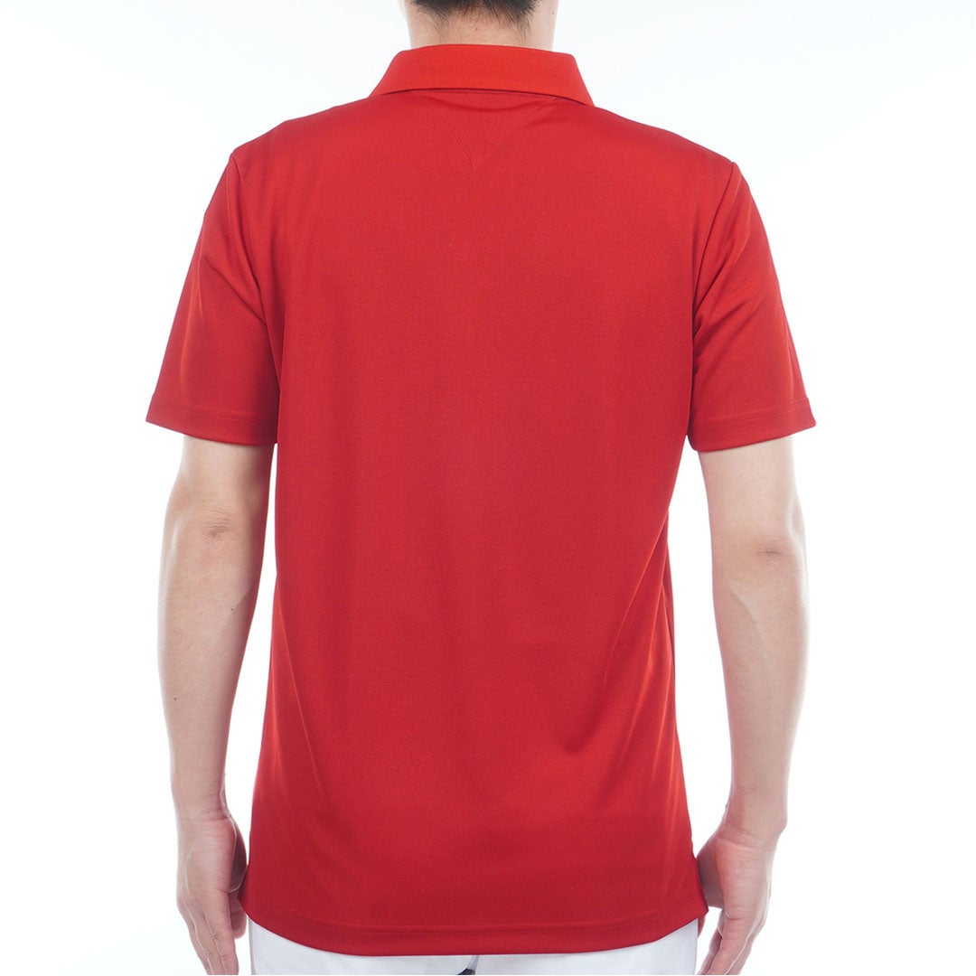 トミー ヒルフィガー ゴルフ TOMMY HILFIGER GOLF メンズ ベーシックフラッグ ポロシャツ THMA616 レッド