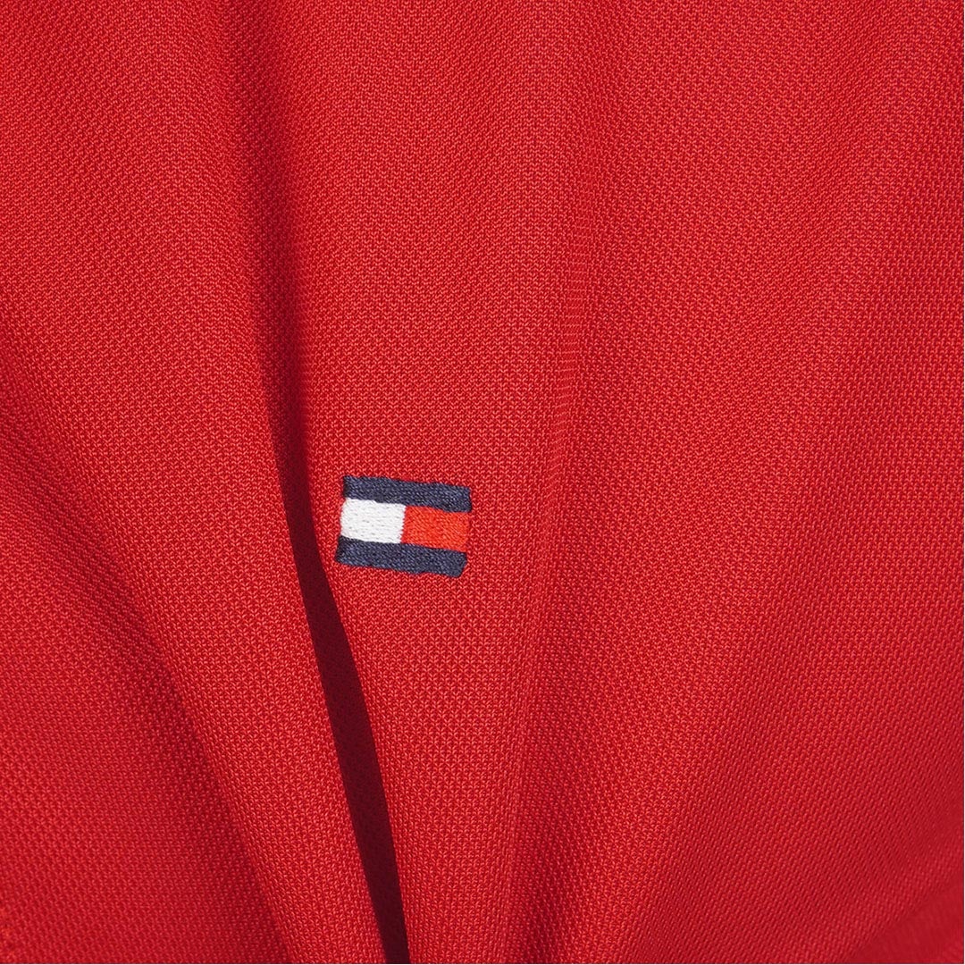 トミー ヒルフィガー ゴルフ TOMMY HILFIGER GOLF メンズ ベーシックフラッグ ポロシャツ THMA616 レッド