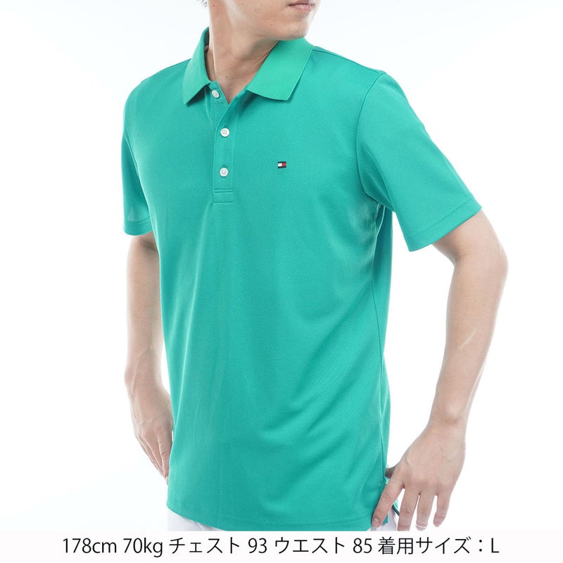 トミー ヒルフィガー ゴルフ TOMMY HILFIGER GOLF メンズ ベーシックフラッグ ポロシャツ THMA616 グリーン