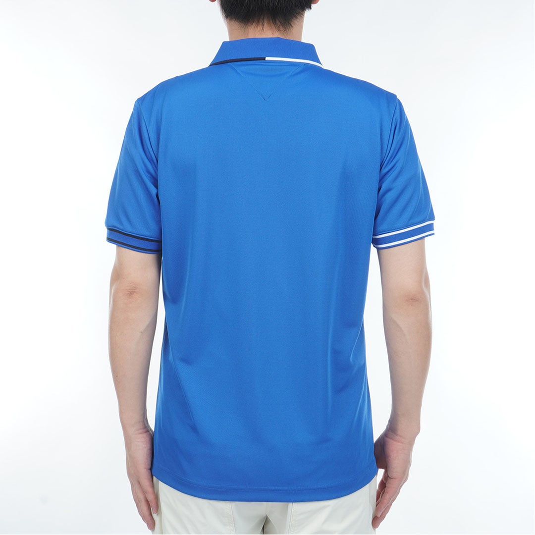 トミー ヒルフィガー ゴルフ TOMMY HILFIGER GOLF メンズ フロントロゴ 半袖ポロシャツ THMA617 ブルー