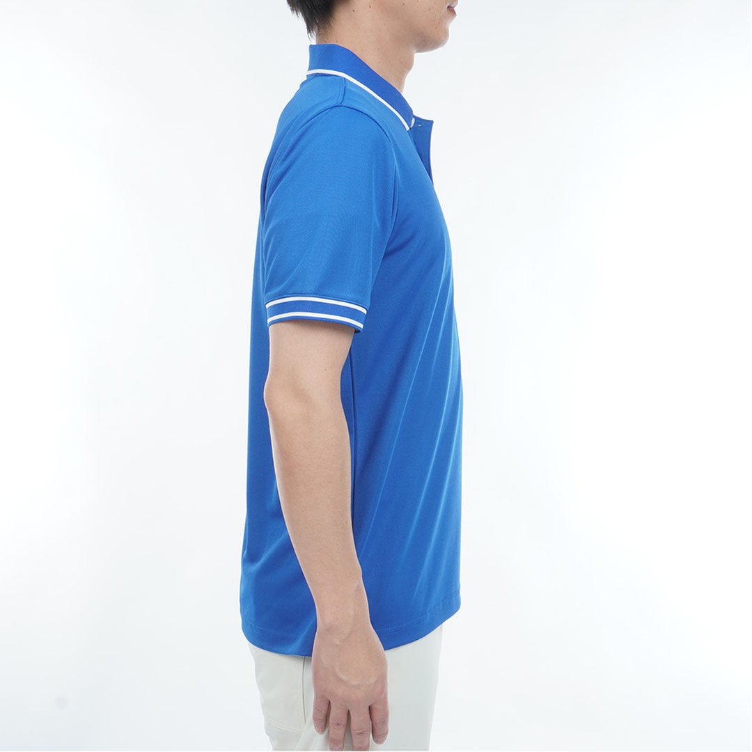 トミー ヒルフィガー ゴルフ TOMMY HILFIGER GOLF メンズ フロントロゴ 半袖ポロシャツ THMA617 ブルー