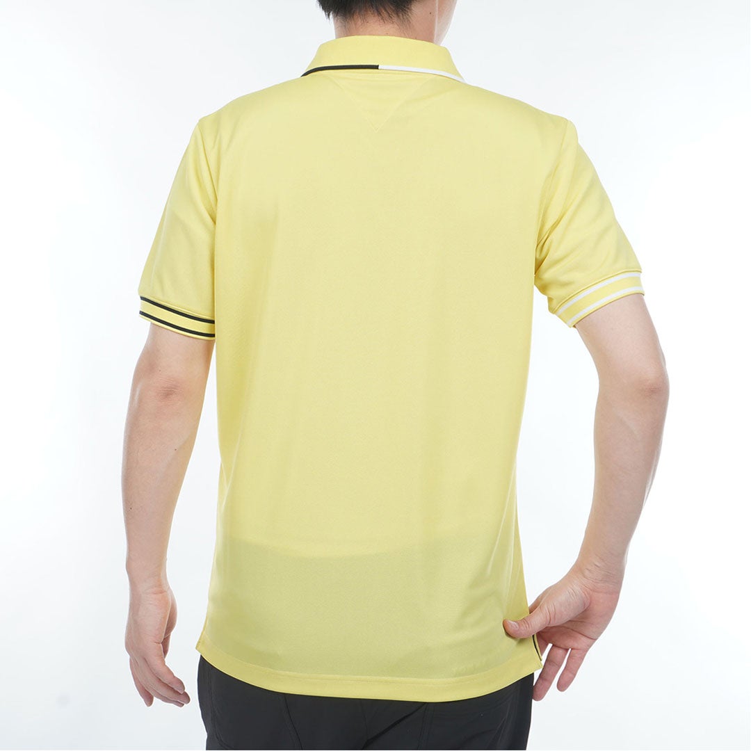 トミー ヒルフィガー ゴルフ TOMMY HILFIGER GOLF メンズ フロントロゴ 半袖ポロシャツ THMA617 イエロー