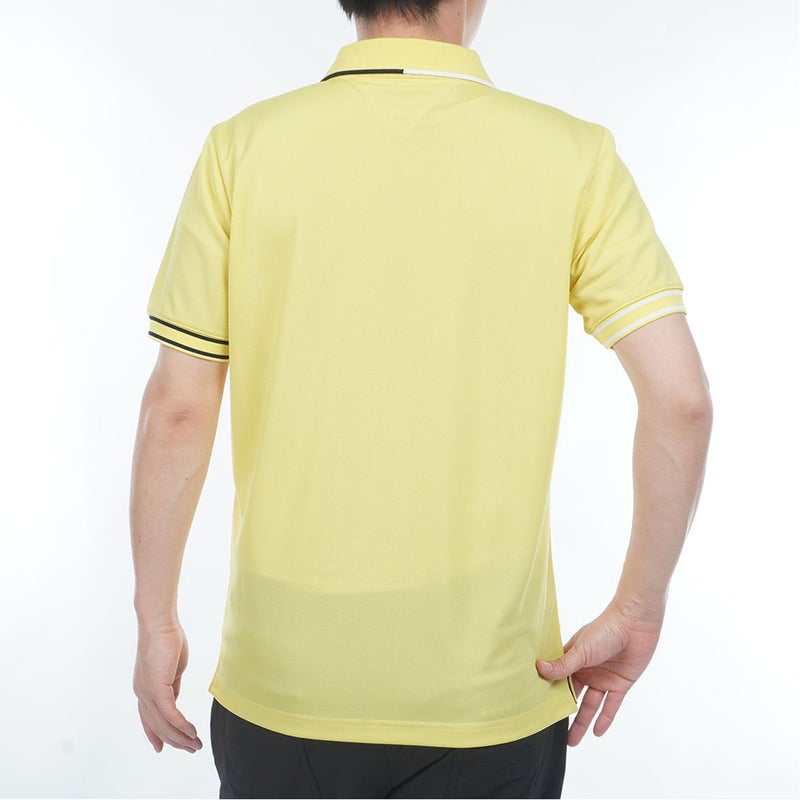 トミー ヒルフィガー ゴルフ TOMMY HILFIGER GOLF メンズ フロントロゴ 半袖ポロシャツ THMA617 イエロー