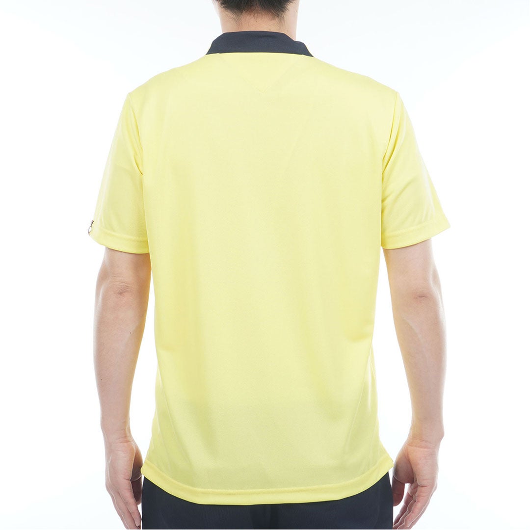 トミー ヒルフィガー ゴルフ TOMMY HILFIGER GOLF メンズ フロントロゴ 半袖モックシャツ THMA618 イエロー