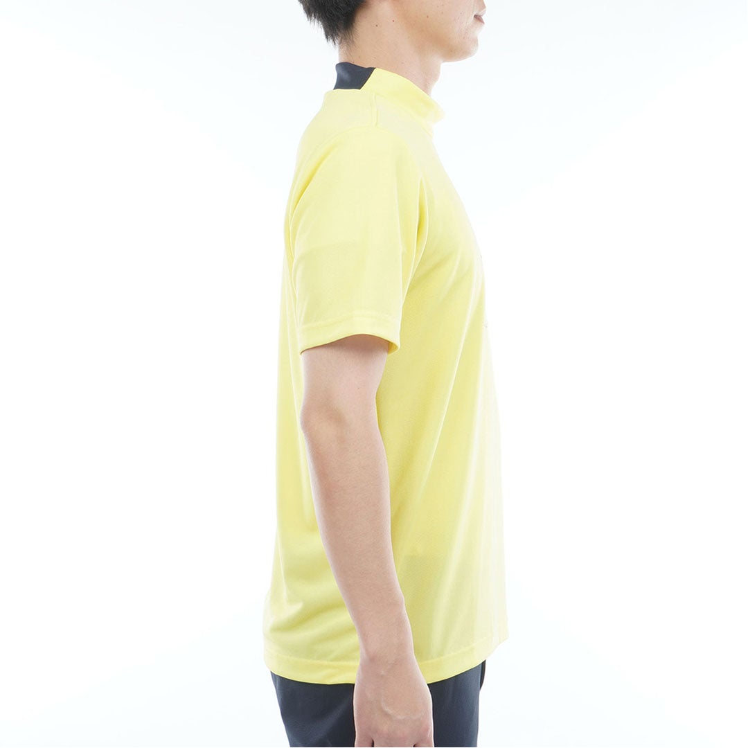 トミー ヒルフィガー ゴルフ TOMMY HILFIGER GOLF メンズ フロントロゴ 半袖モックシャツ THMA618 イエロー