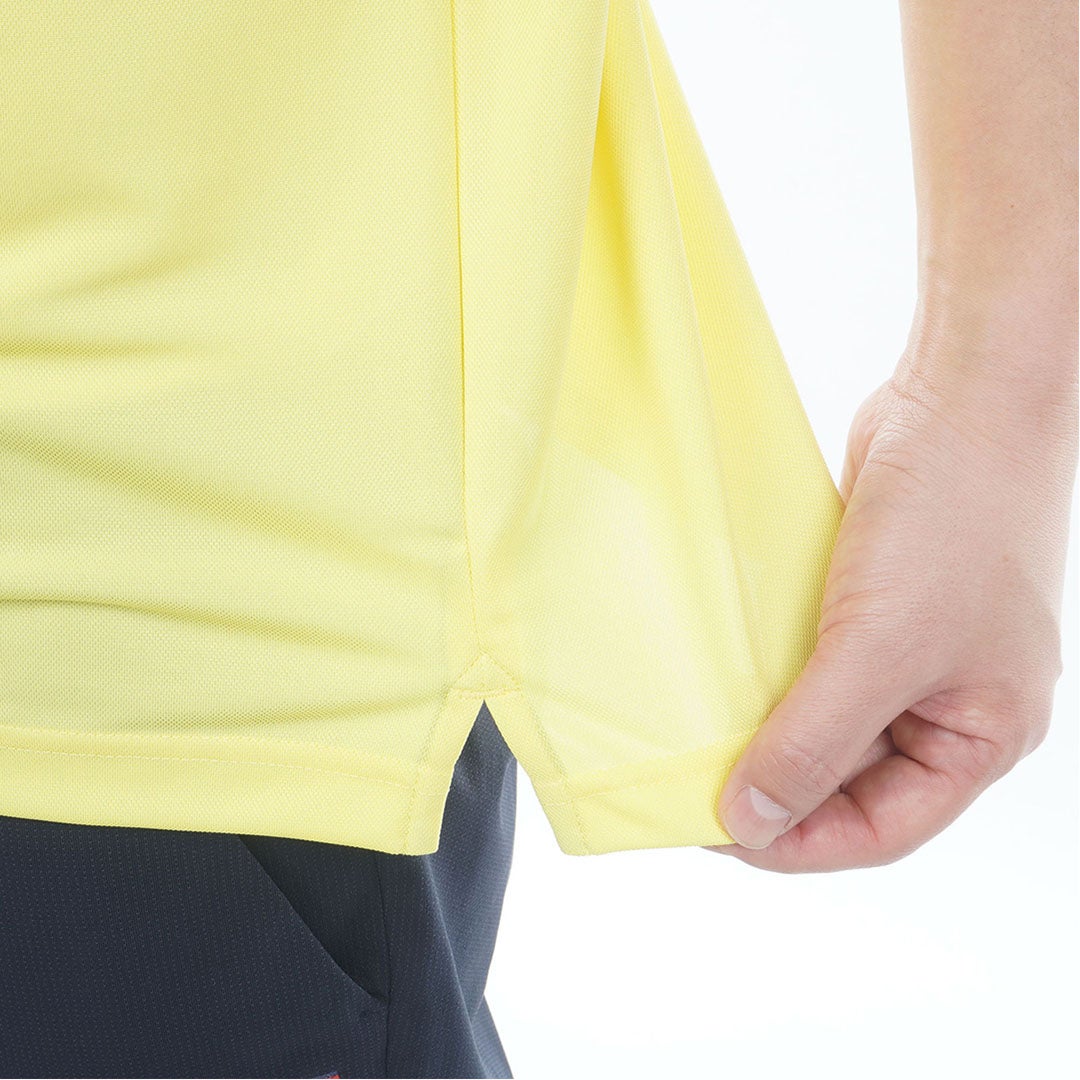 トミー ヒルフィガー ゴルフ TOMMY HILFIGER GOLF メンズ フロントロゴ 半袖モックシャツ THMA618 イエロー