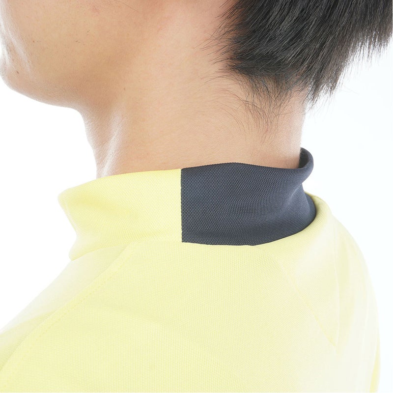 トミー ヒルフィガー ゴルフ TOMMY HILFIGER GOLF メンズ フロントロゴ 半袖モックシャツ THMA618 イエロー