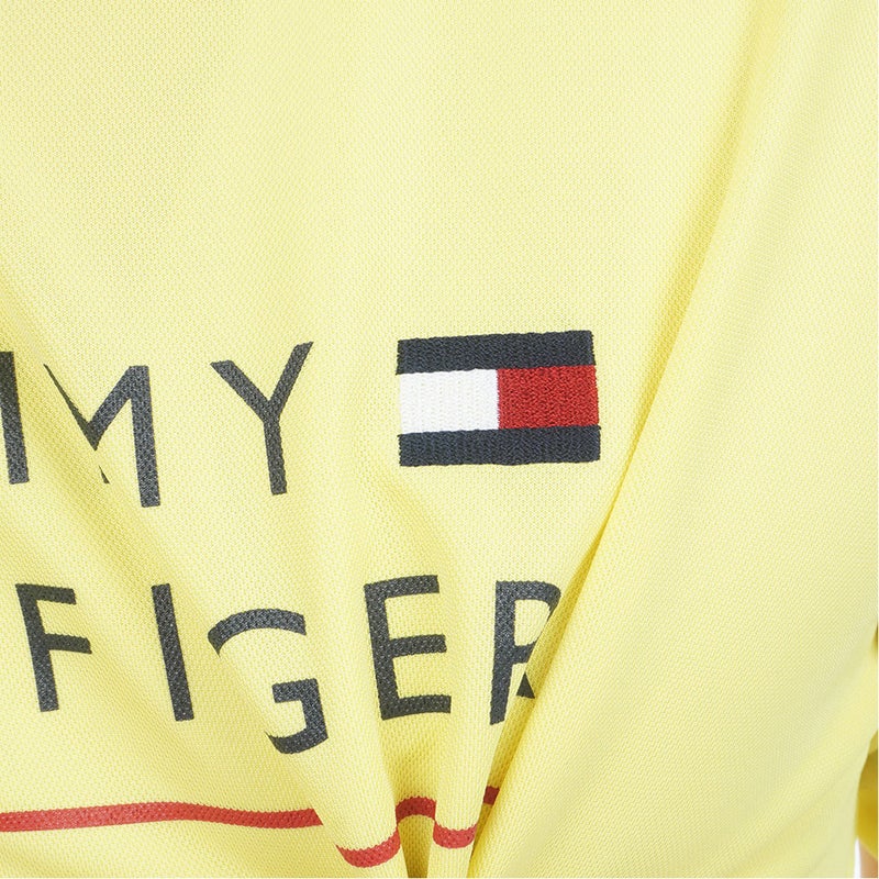 トミー ヒルフィガー ゴルフ TOMMY HILFIGER GOLF メンズ フロントロゴ 半袖モックシャツ THMA618 イエロー
