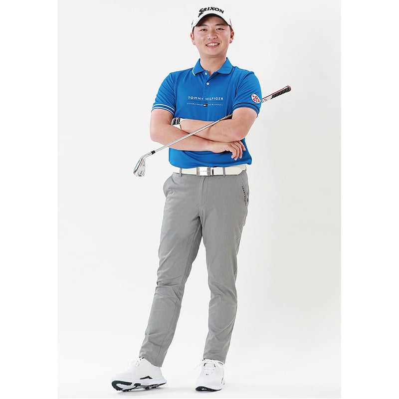 木村太一プロ着用 TommyHilfigerGolf トミー ヒルフィガー メンズ ゴルフウェア パンツ THMA619 グレー