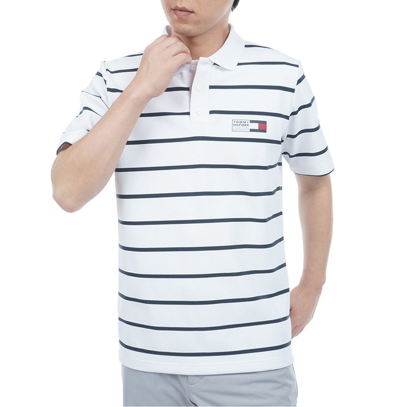 トミー ヒルフィガー ゴルフ TOMMY HILFIGER GOLF メンズ メッシュボーダー 半袖ポロシャツ THMA621 マルチ