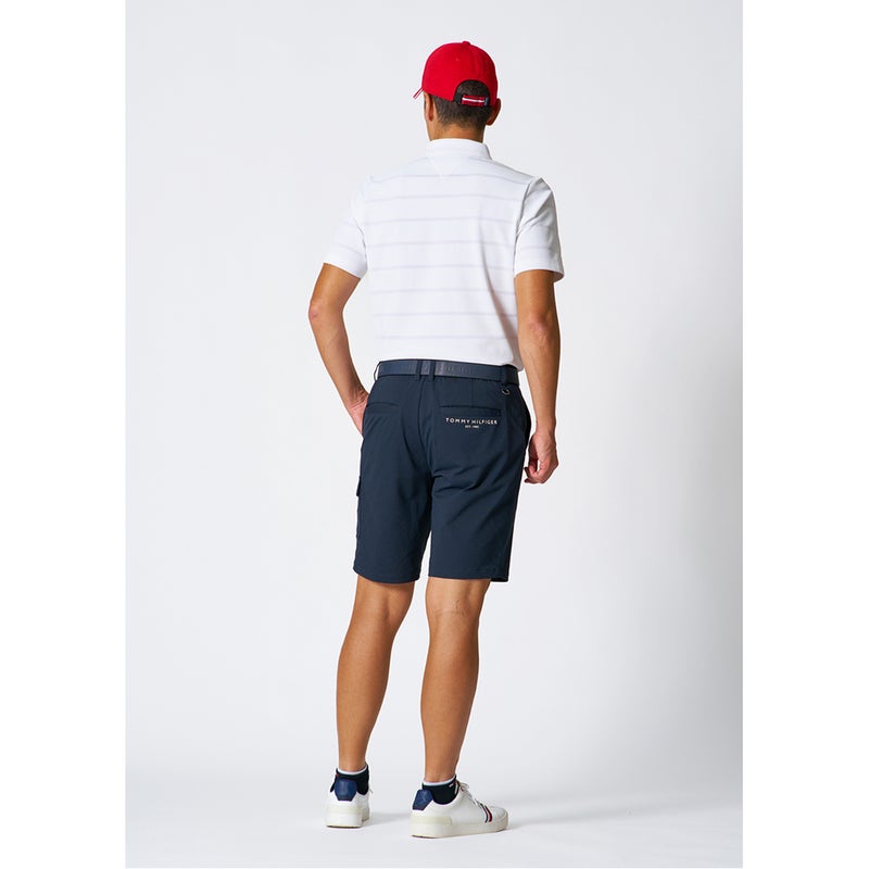 トミー ヒルフィガー ゴルフ TOMMY HILFIGER GOLF メンズ メッシュボーダー 半袖ポロシャツ THMA621 ホワイト