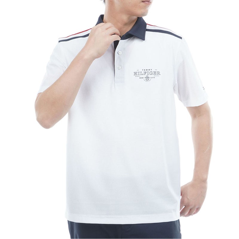 トミー ヒルフィガー ゴルフ TOMMY HILFIGER GOLF メンズ クラシック 半袖台衿シャツ THMA622 ホワイト