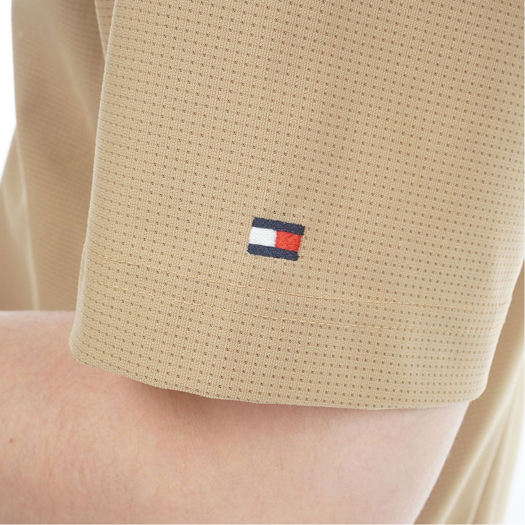 トミー ヒルフィガー ゴルフ TOMMY HILFIGER GOLF メンズ クラシック 半袖台衿シャツ THMA622 キャメル