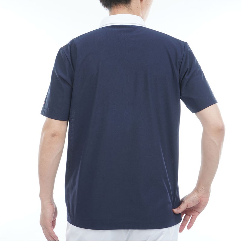 トミー ヒルフィガー ゴルフ TOMMY HILFIGER GOLF メンズ クラシック 半袖台衿シャツ THMA622 ネイビー