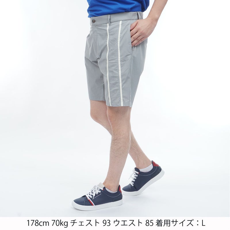 TommyHilfigerGolf トミー ヒルフィガー メンズ ゴルフウェア ショートパンツ THMA625 ライトグレー 詳細1