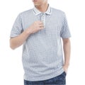 トミー ヒルフィガー ゴルフ TOMMY HILFIGER GOLF メンズ 小紋柄プリント 半袖ポロシャツ THMA626 ライトグレー