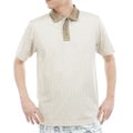 トミー ヒルフィガー ゴルフ TOMMY HILFIGER GOLF メンズ 小紋柄プリント 半袖ポロシャツ THMA626 ベージュ