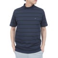 トミー ヒルフィガー ゴルフ TOMMY HILFIGER GOLF メンズ メッシュボーダー 半袖モックシャツ THMA627 ネイビー