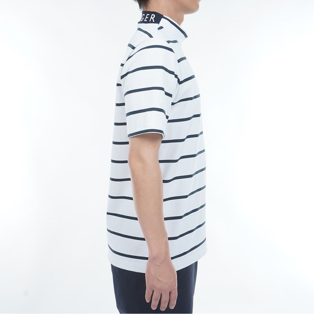 トミー ヒルフィガー ゴルフ TOMMY HILFIGER GOLF メンズ メッシュボーダー 半袖モックシャツ THMA627 マルチ