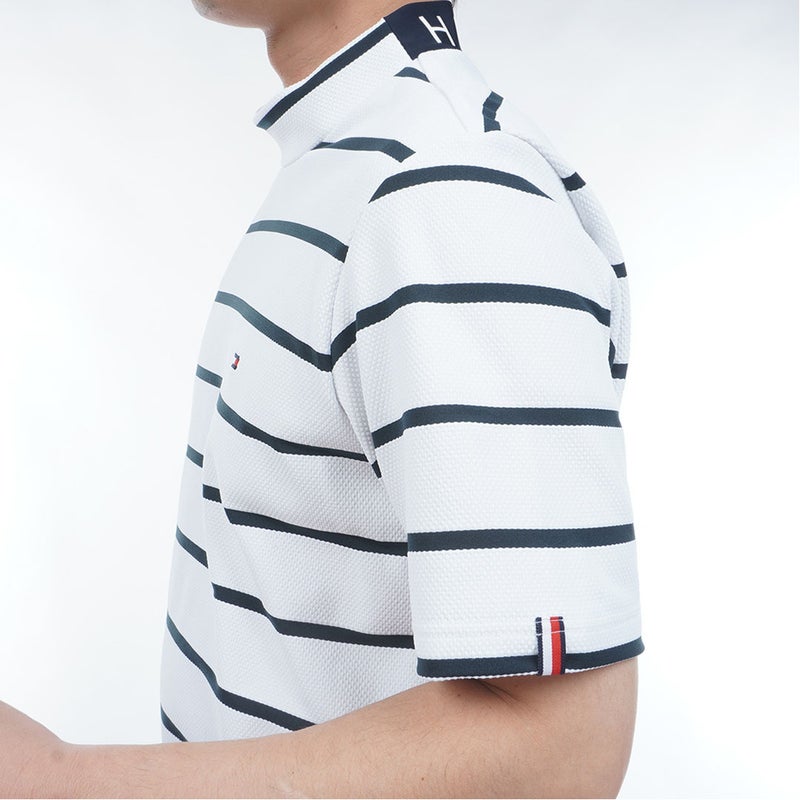 トミー ヒルフィガー ゴルフ TOMMY HILFIGER GOLF メンズ メッシュボーダー 半袖モックシャツ THMA627 マルチ