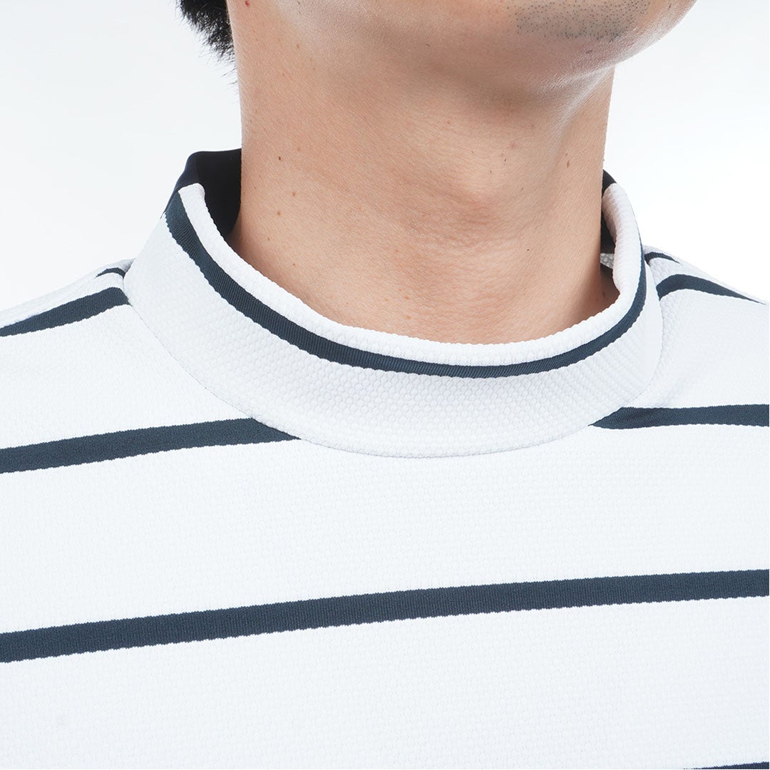 トミー ヒルフィガー ゴルフ TOMMY HILFIGER GOLF メンズ メッシュボーダー 半袖モックシャツ THMA627 マルチ