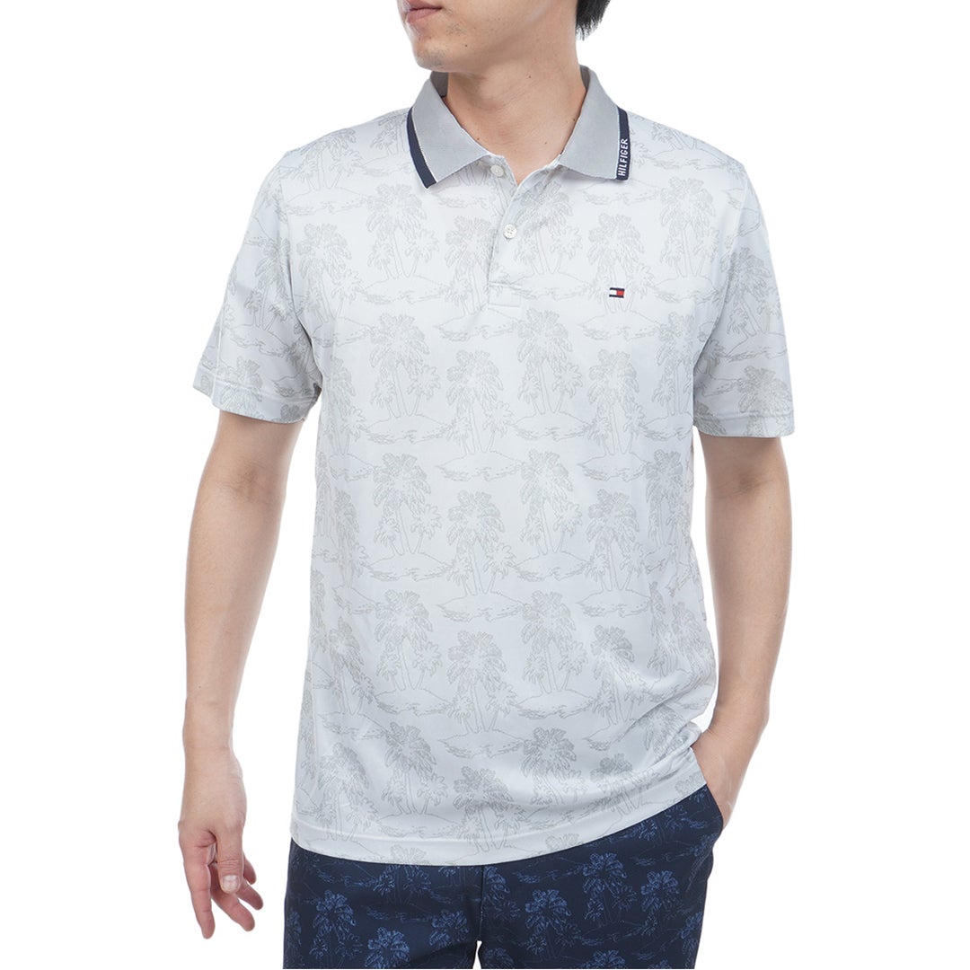 TommyHilfigerGolf トミー ヒルフィガー メンズ ゴルフウェア 半袖 ポロシャツ THMA628 ホワイト