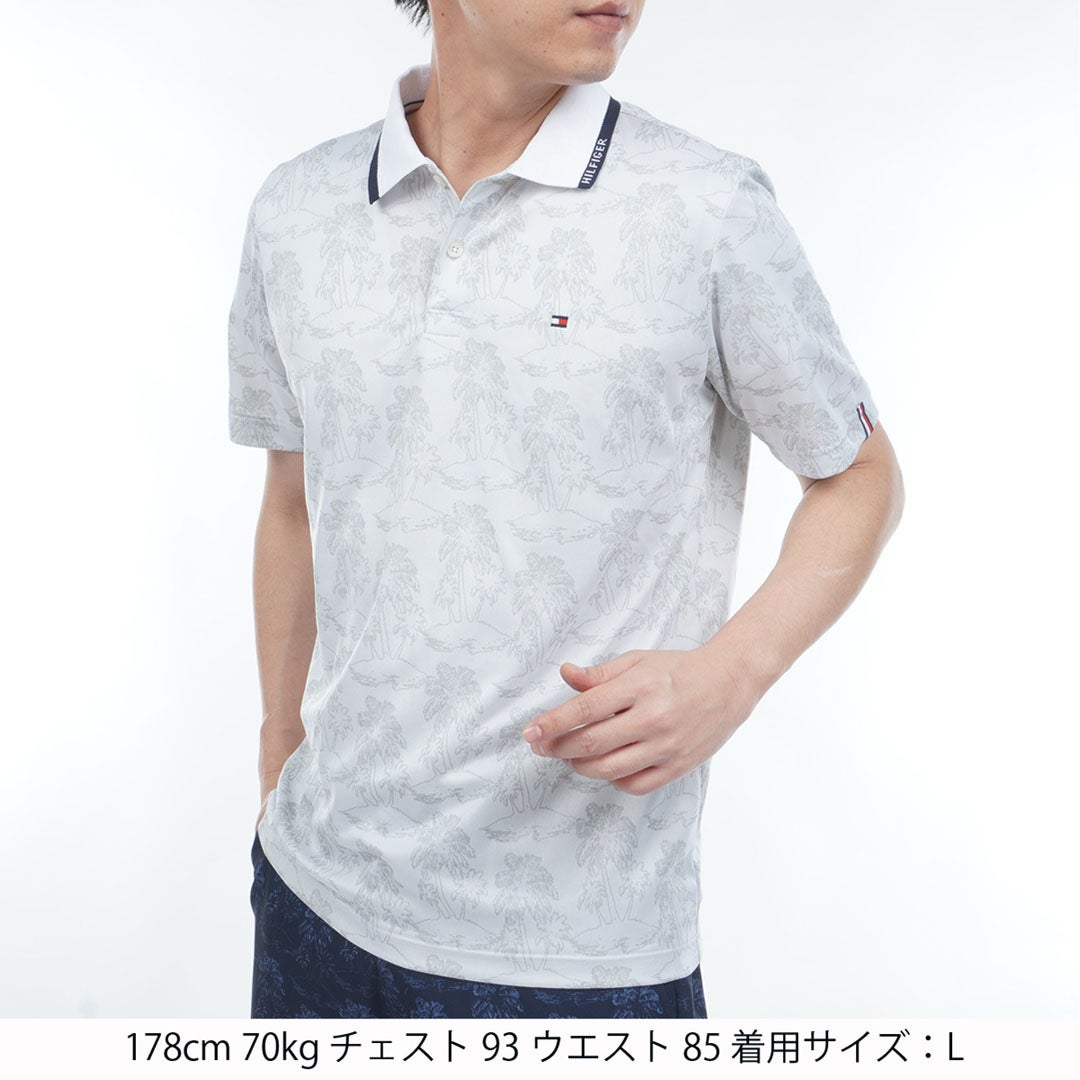 TommyHilfigerGolf トミー ヒルフィガー メンズ ゴルフウェア 半袖 ポロシャツ THMA628 ホワイト 詳細1
