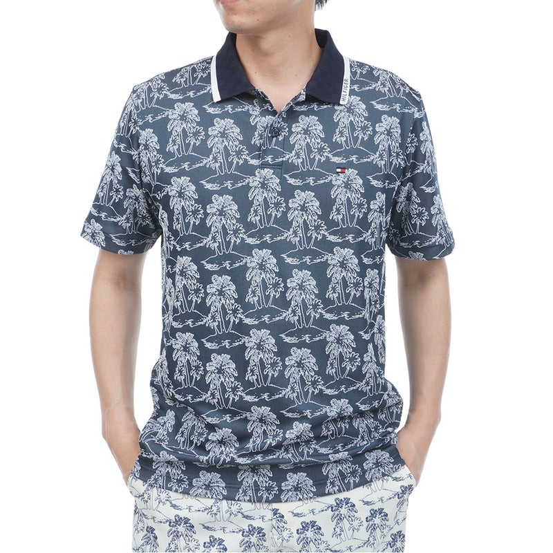TommyHilfigerGolf トミー ヒルフィガー メンズ ゴルフウェア 半袖 ポロシャツ THMA628 ネイビー