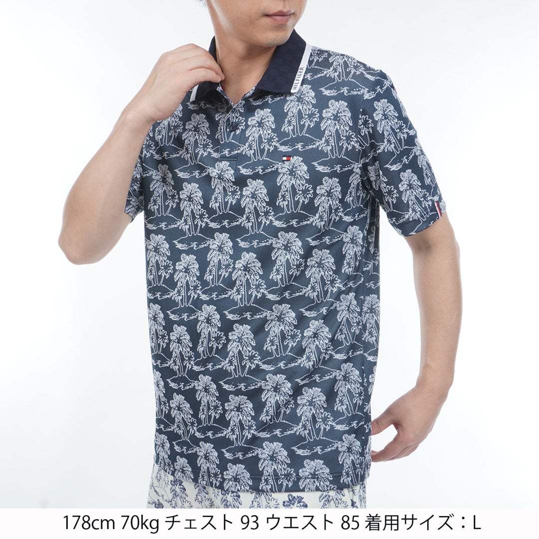 TommyHilfigerGolf トミー ヒルフィガー メンズ ゴルフウェア 半袖 ポロシャツ THMA628 ネイビー 詳細1