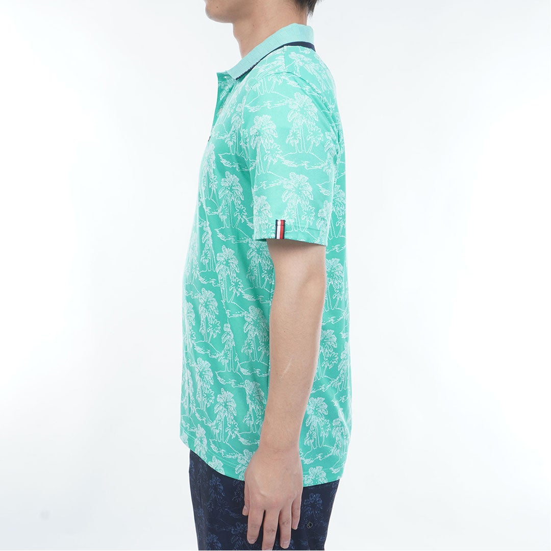 TommyHilfigerGolf トミー ヒルフィガー メンズ ゴルフウェア 半袖 ポロシャツ THMA628 ブルーグリーン 詳細2