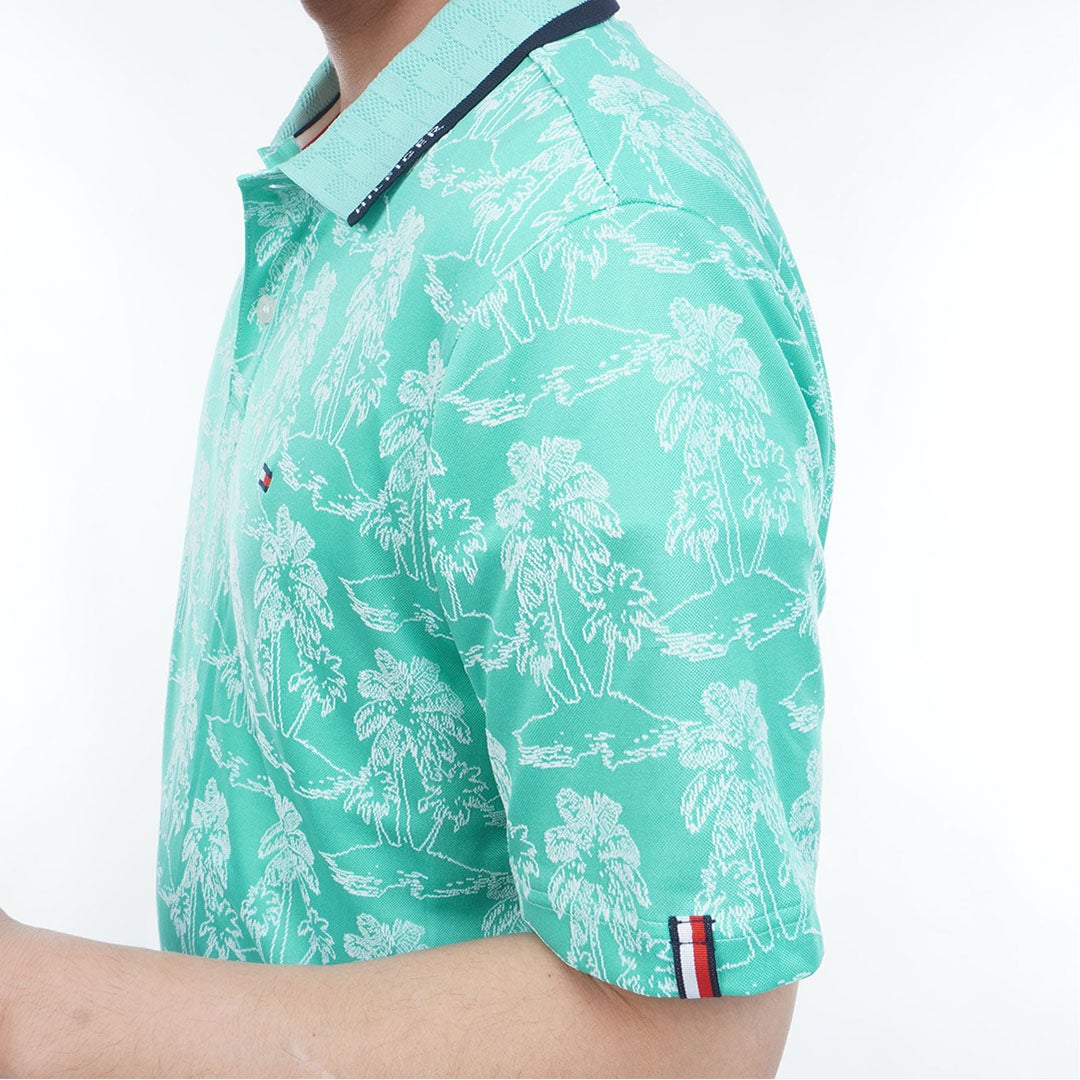 TommyHilfigerGolf トミー ヒルフィガー メンズ ゴルフウェア 半袖 ポロシャツ THMA628 ブルーグリーン 詳細6