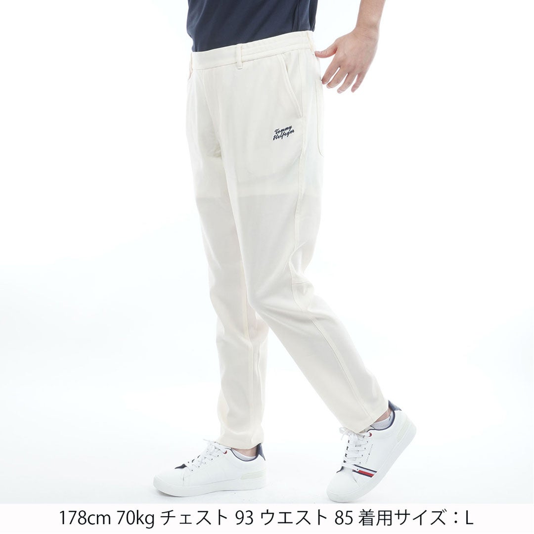 トミー ヒルフィガー ゴルフ TOMMY HILFIGER GOLF メンズ パナマメッシュ テーパードパンツ THMA629 オフホワイト