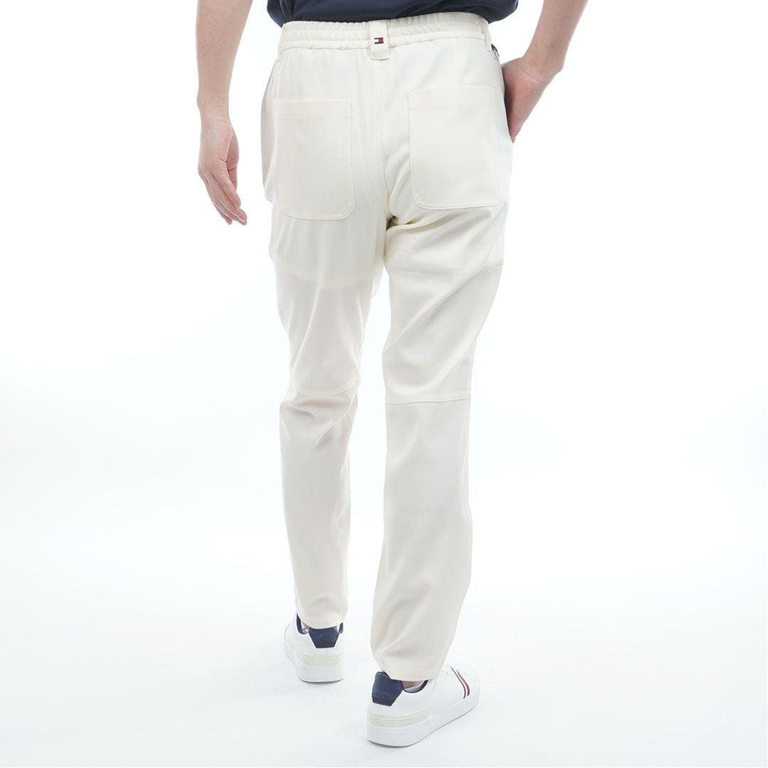 トミー ヒルフィガー ゴルフ TOMMY HILFIGER GOLF メンズ パナマメッシュ テーパードパンツ THMA629 オフホワイト