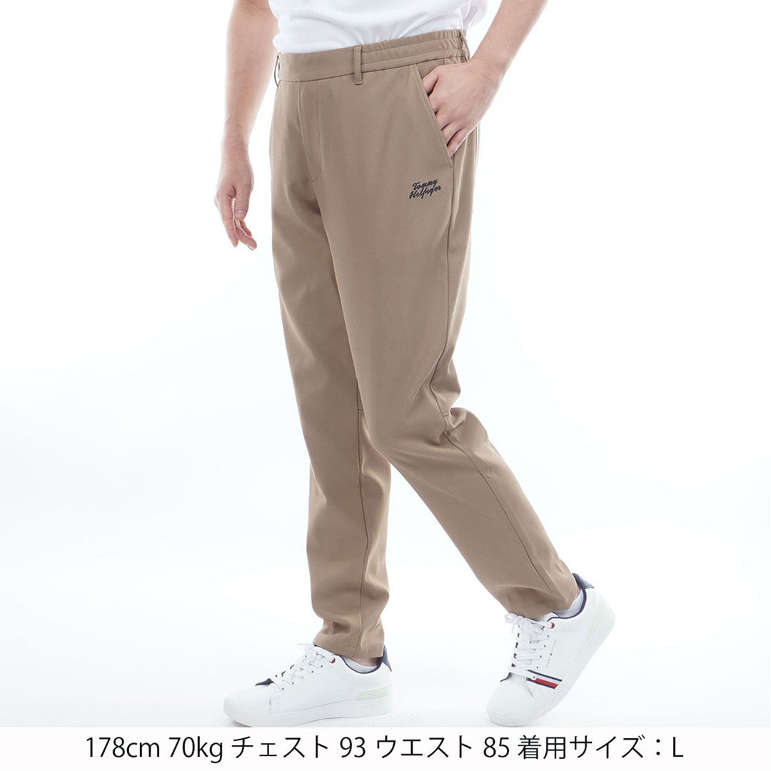 トミー ヒルフィガー ゴルフ TOMMY HILFIGER GOLF メンズ パナマメッシュ テーパードパンツ THMA629 ベージュ