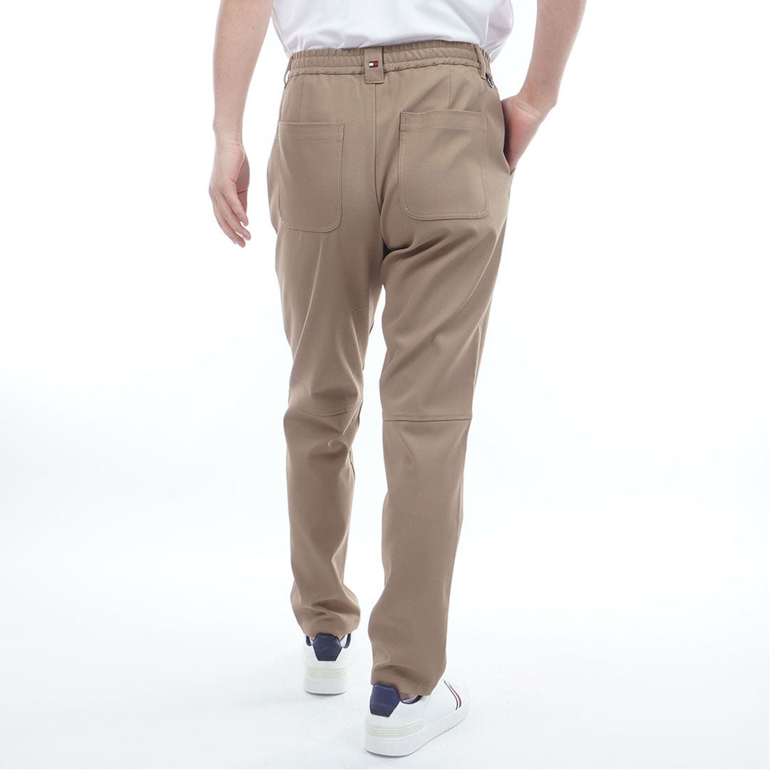 トミー ヒルフィガー ゴルフ TOMMY HILFIGER GOLF メンズ パナマメッシュ テーパードパンツ THMA629 ベージュ