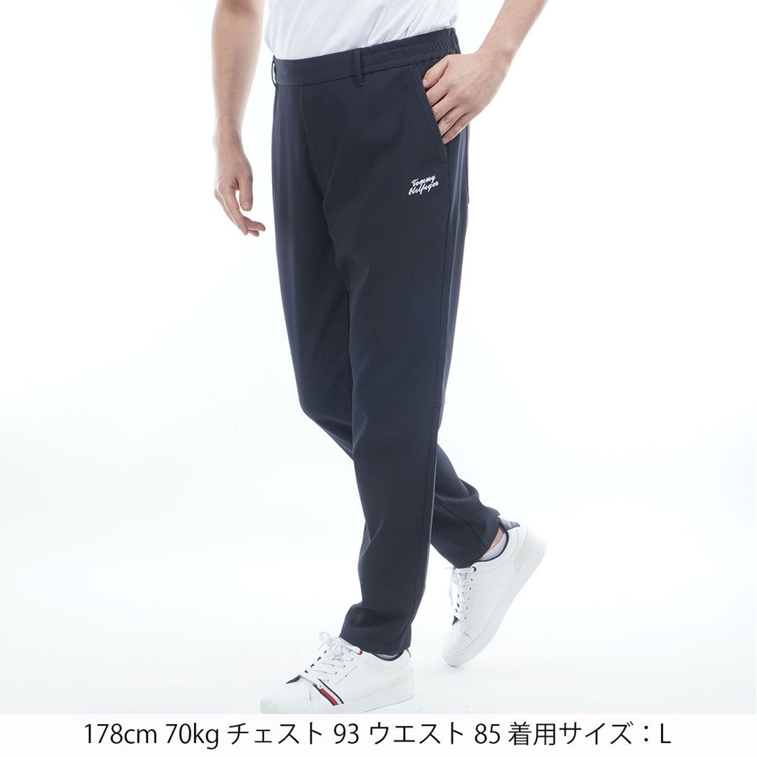 トミー ヒルフィガー ゴルフ TOMMY HILFIGER GOLF メンズ パナマメッシュ テーパードパンツ THMA629 ネイビー