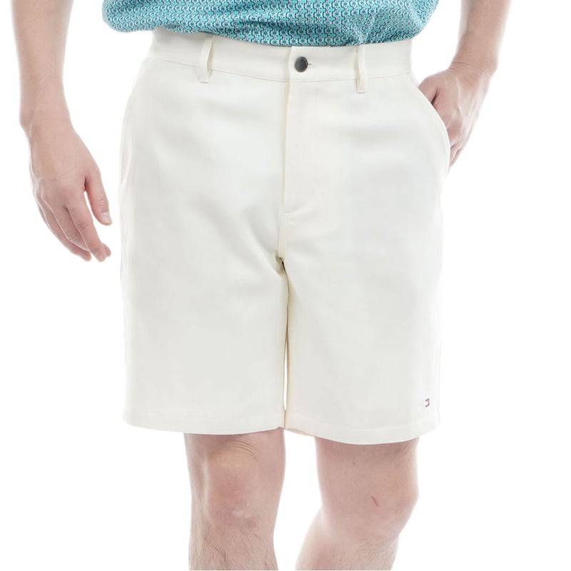 トミー ヒルフィガー ゴルフ TOMMY HILFIGER GOLF メンズ パナマメッシュ ショートパンツ THMA630 オフホワイト