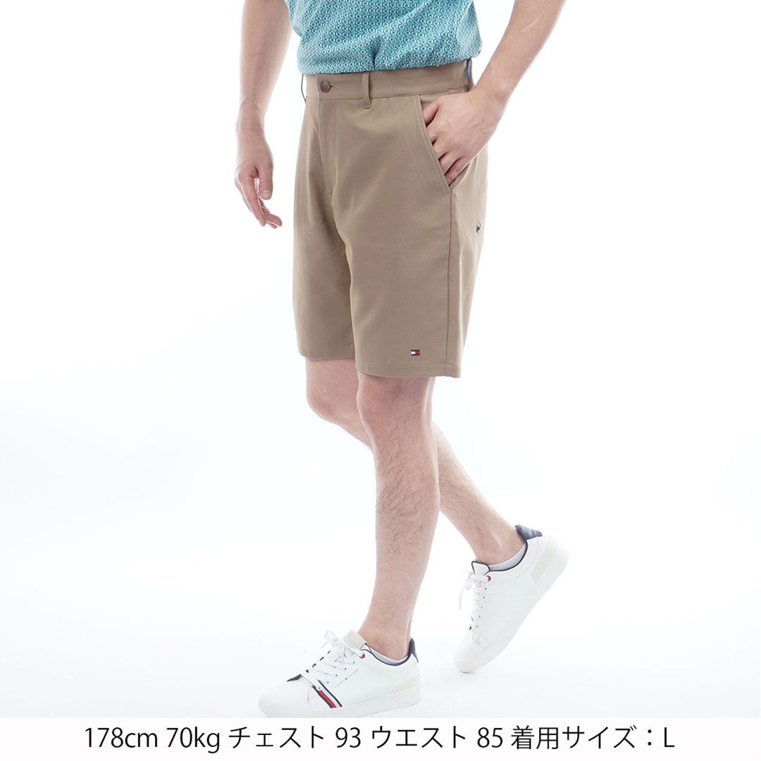 トミー ヒルフィガー ゴルフ TOMMY HILFIGER GOLF メンズ パナマメッシュ ショートパンツ THMA630 ベージュ