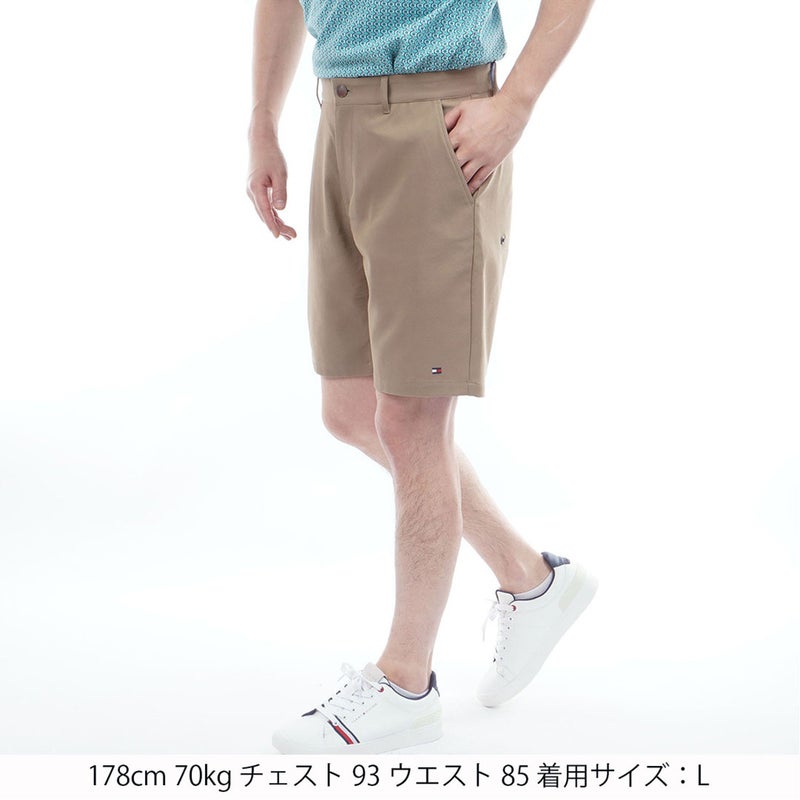 トミー ヒルフィガー ゴルフ TOMMY HILFIGER GOLF メンズ パナマメッシュ ショートパンツ THMA630 ベージュ