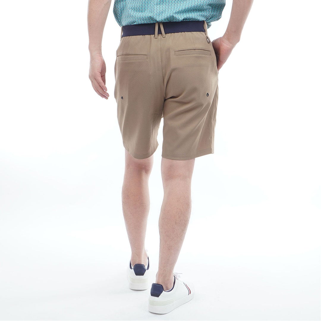 トミー ヒルフィガー ゴルフ TOMMY HILFIGER GOLF メンズ パナマメッシュ ショートパンツ THMA630 ベージュ