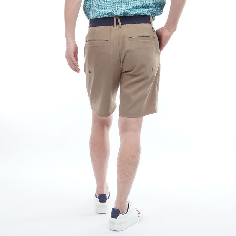 トミー ヒルフィガー ゴルフ TOMMY HILFIGER GOLF メンズ パナマメッシュ ショートパンツ THMA630 ベージュ