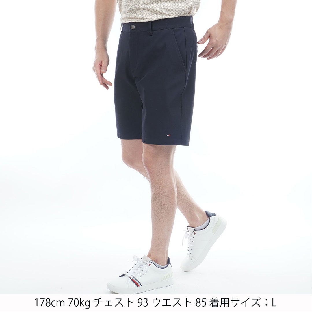 トミー ヒルフィガー ゴルフ TOMMY HILFIGER GOLF メンズ パナマメッシュ ショートパンツ THMA630 ネイビー