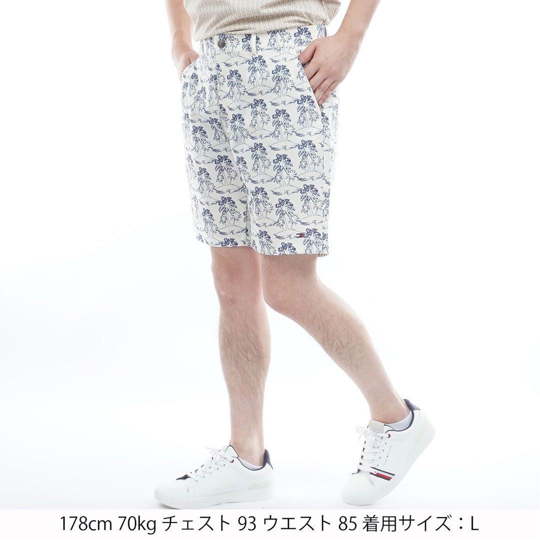 トミー ヒルフィガー ゴルフ TOMMY HILFIGER GOLF メンズ パナマメッシュ ショートパンツ THMA630 マルチ