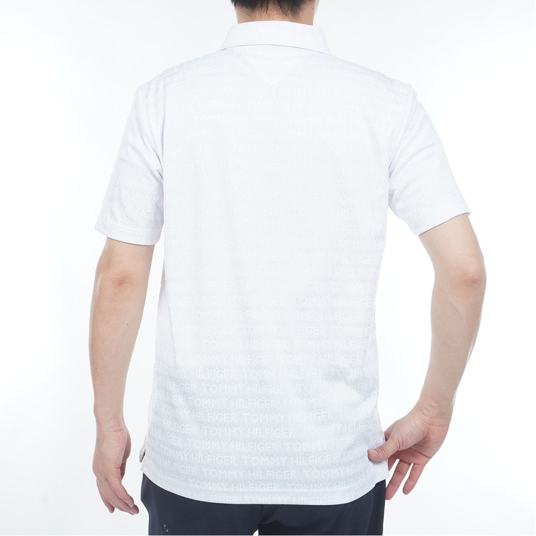 TommyHilfigerGolf トミー ヒルフィガー メンズ ゴルフウェア 半袖 ポロシャツ THMA631 ホワイト 詳細2