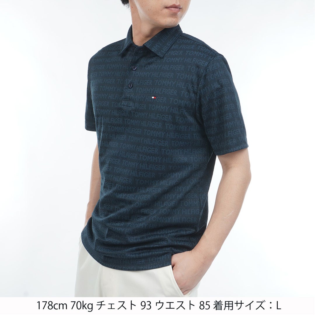 TommyHilfigerGolf トミー ヒルフィガー メンズ ゴルフウェア 半袖 ポロシャツ THMA631 ネイビー 詳細1
