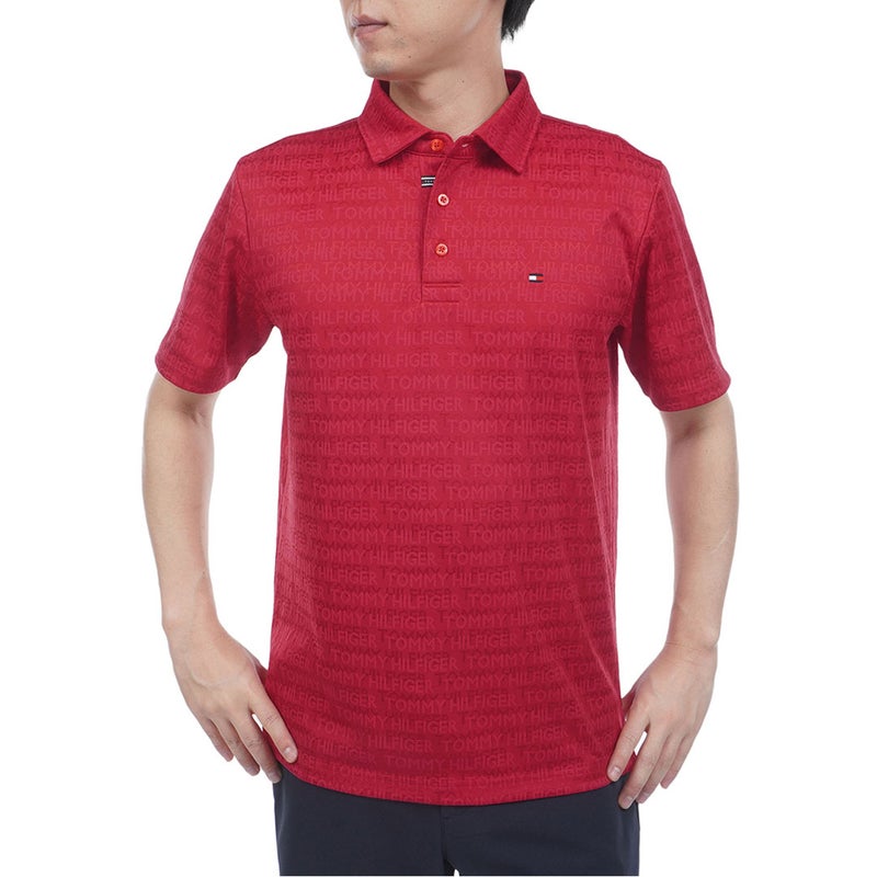 TommyHilfigerGolf トミー ヒルフィガー メンズ ゴルフウェア 半袖 ポロシャツ THMA631 レッド