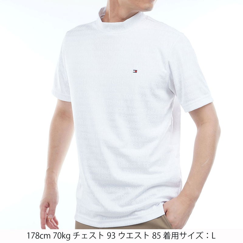 TommyHilfigerGolf トミー ヒルフィガー メンズ ゴルフウェア 半袖 モックネックシャツ THMA632 ホワイト 詳細1