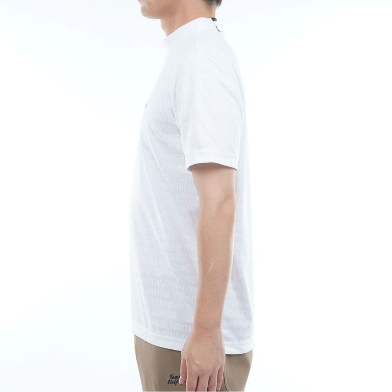 TommyHilfigerGolf トミー ヒルフィガー メンズ ゴルフウェア 半袖 モックネックシャツ THMA632 ホワイト 詳細2