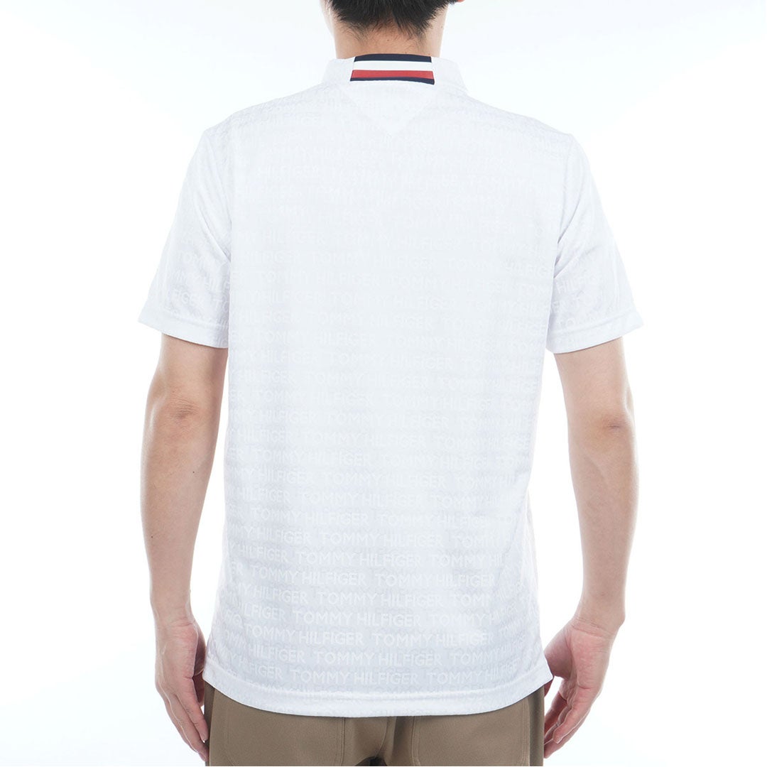 TommyHilfigerGolf トミー ヒルフィガー メンズ ゴルフウェア 半袖 モックネックシャツ THMA632 ホワイト 詳細3
